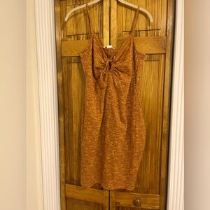 H&M Orange keyhole mini dress